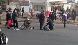 Una persona lesionada fue trasladada al HIGA en un patrullero